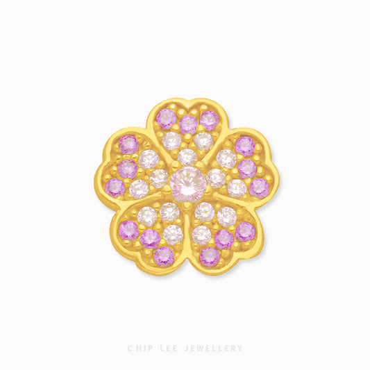 Purple Flower Charm