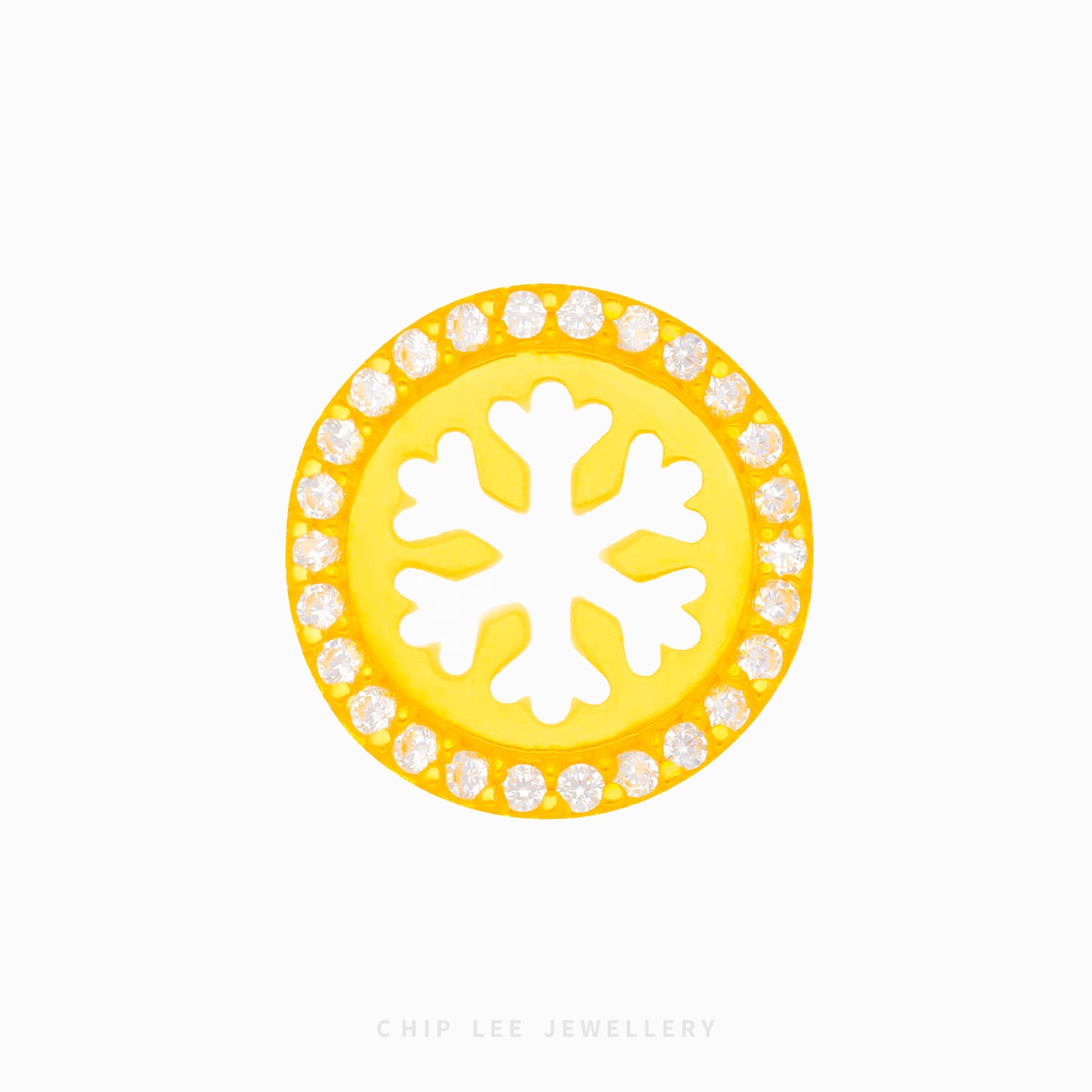 Snowflake Circle Charm - Chip Lee Jewellery