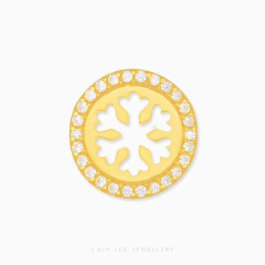 Snowflake Circle Charm