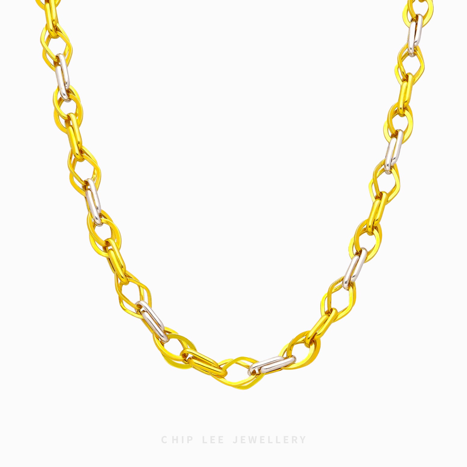 Duo Tone Fancy Link Chain - Chip Lee Jewellery