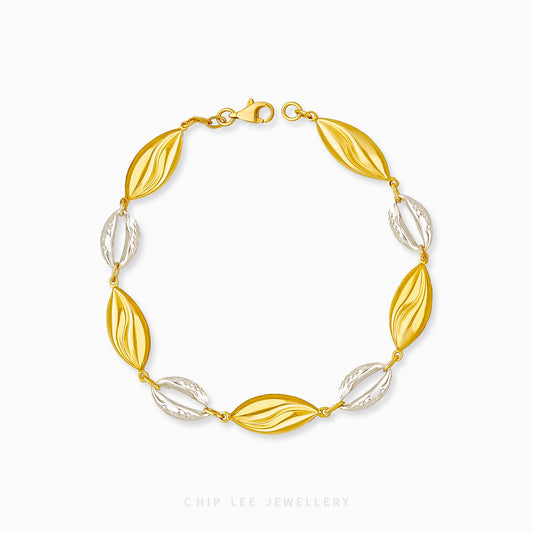 Duo Tone Lip Design Bracelet - Chip Lee Jewellery