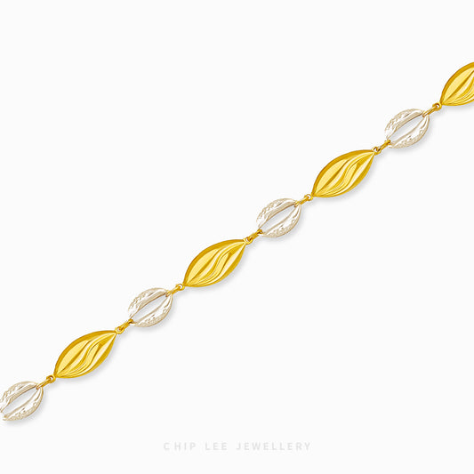 Duo Tone Lip Design Bracelet - Chip Lee Jewellery