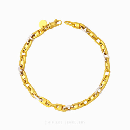 Duo Tone Link Chain Bracelet - Chip Lee Jewellery