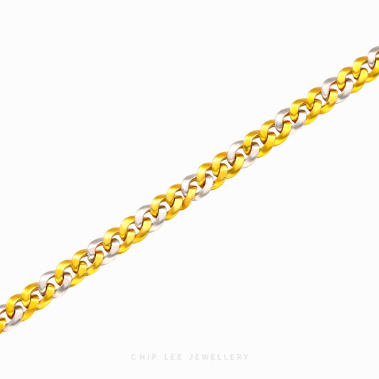 Duo Tone Gold Link Chain Bracelet - Chip Lee Jewellery