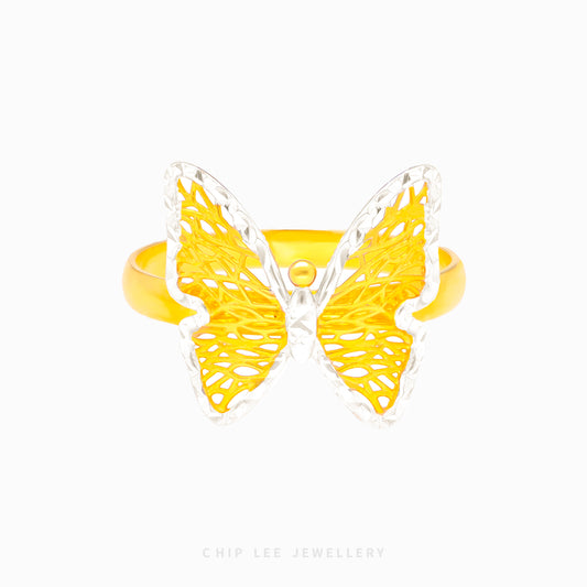 Duo Tone Butterfly Ring