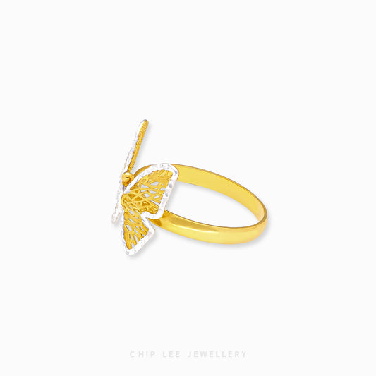 Duo Tone Butterfly Ring - Chip Lee Jewellery