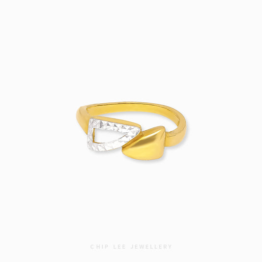 Duo Tone Triangle Ring - Chip Lee Jewellery