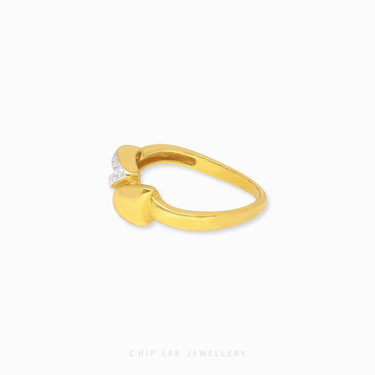 Duo Tone Triangle Ring - Chip Lee Jewellery