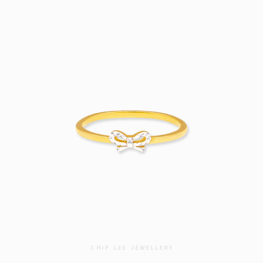 Dainty Duo Tone Ribbon Ring