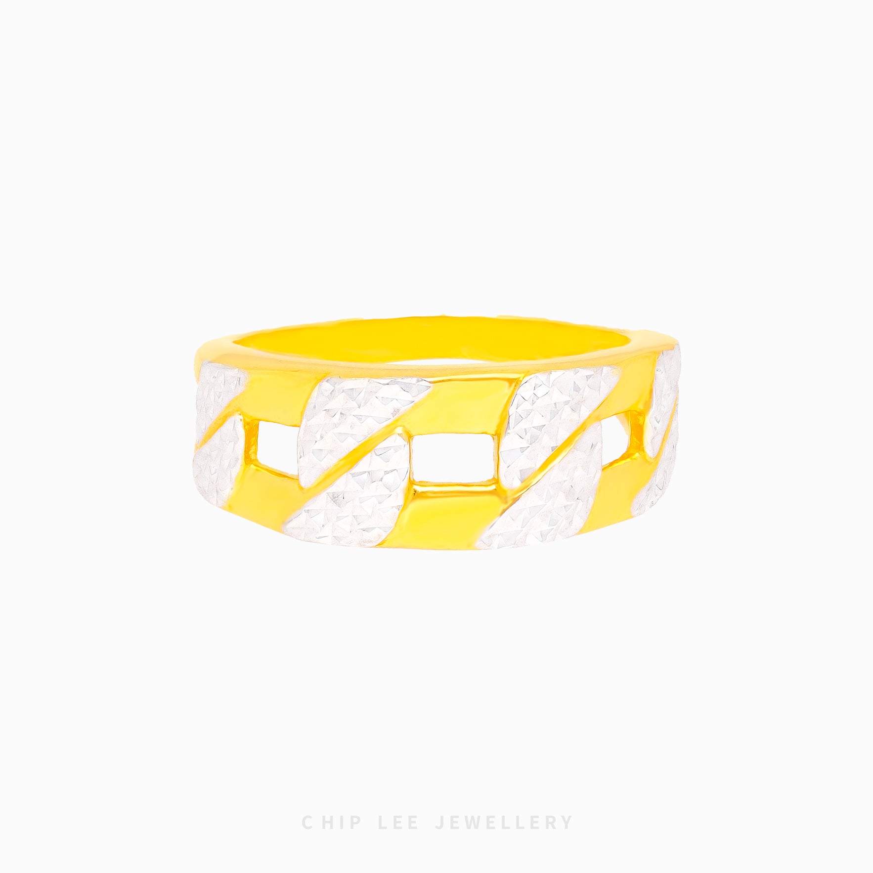 Duo Tone Link Ring - Chip Lee Jewellery