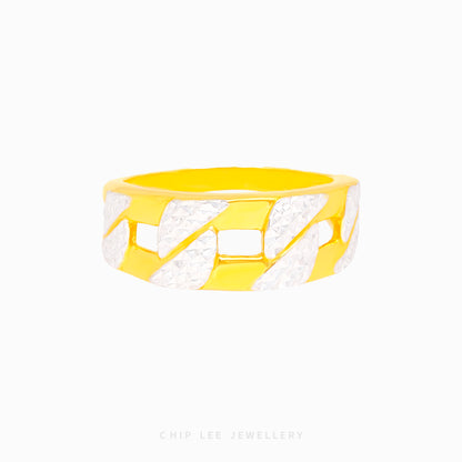 Duo Tone Link Ring - Chip Lee Jewellery