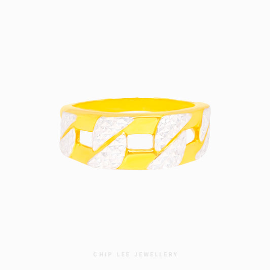 Duo Tone Link Ring