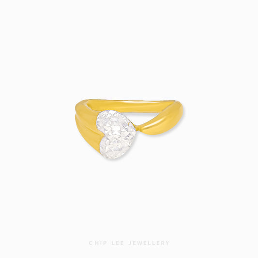 Duo Tone Heart Ring