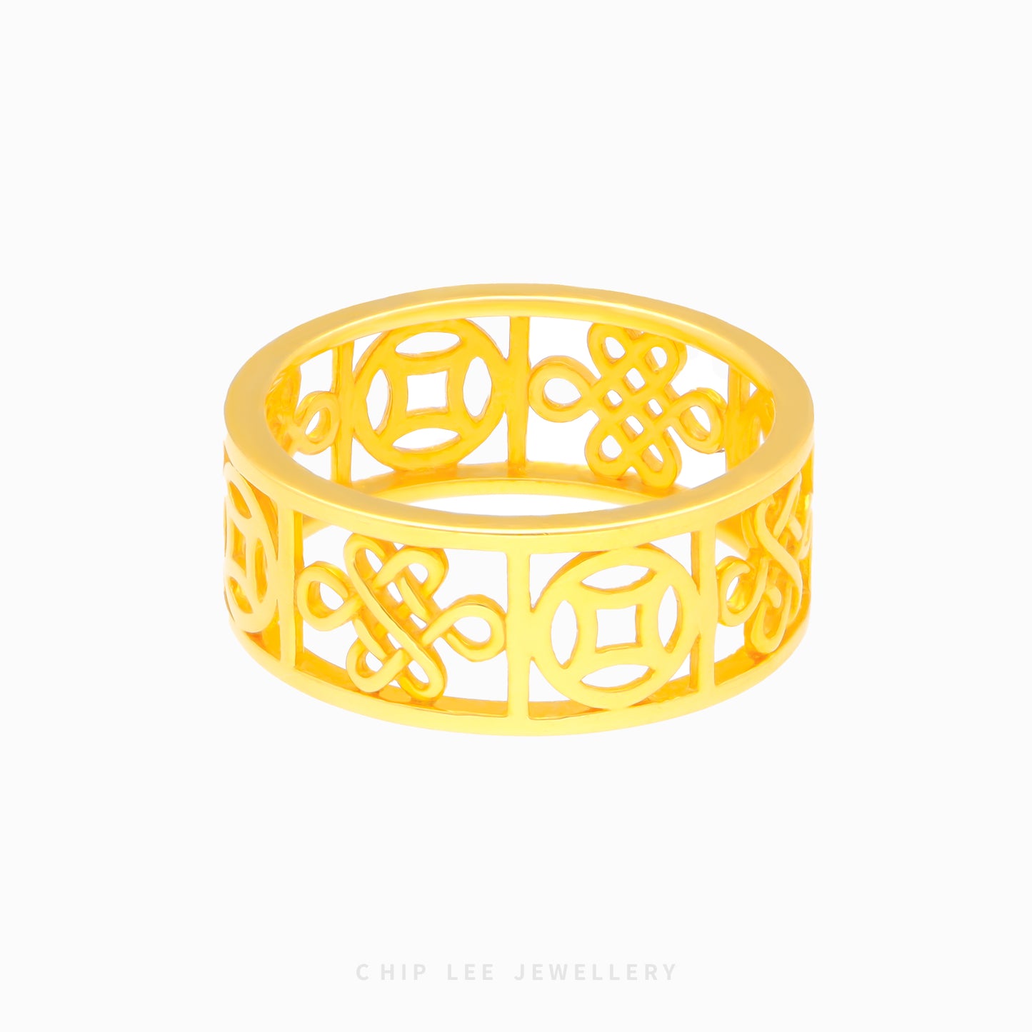 Infinity Knot and Fortune Coin Ring - Chip Lee Jewellery