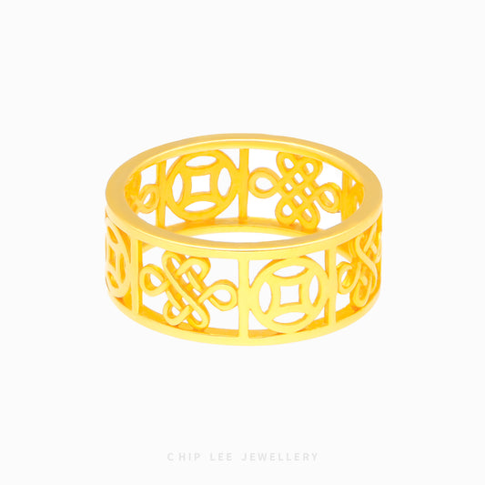 Infinity Knot and Fortune Coin Ring