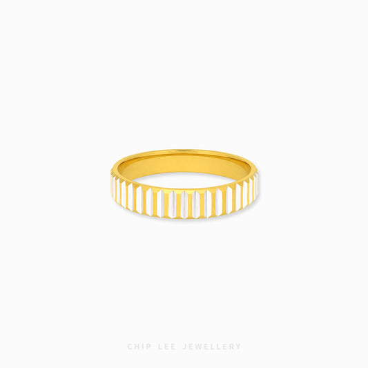 Duo Tone Ribbed Ring