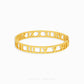 Elegant 22K gold geometric cutwork bangle with modern openwork design and polished finish