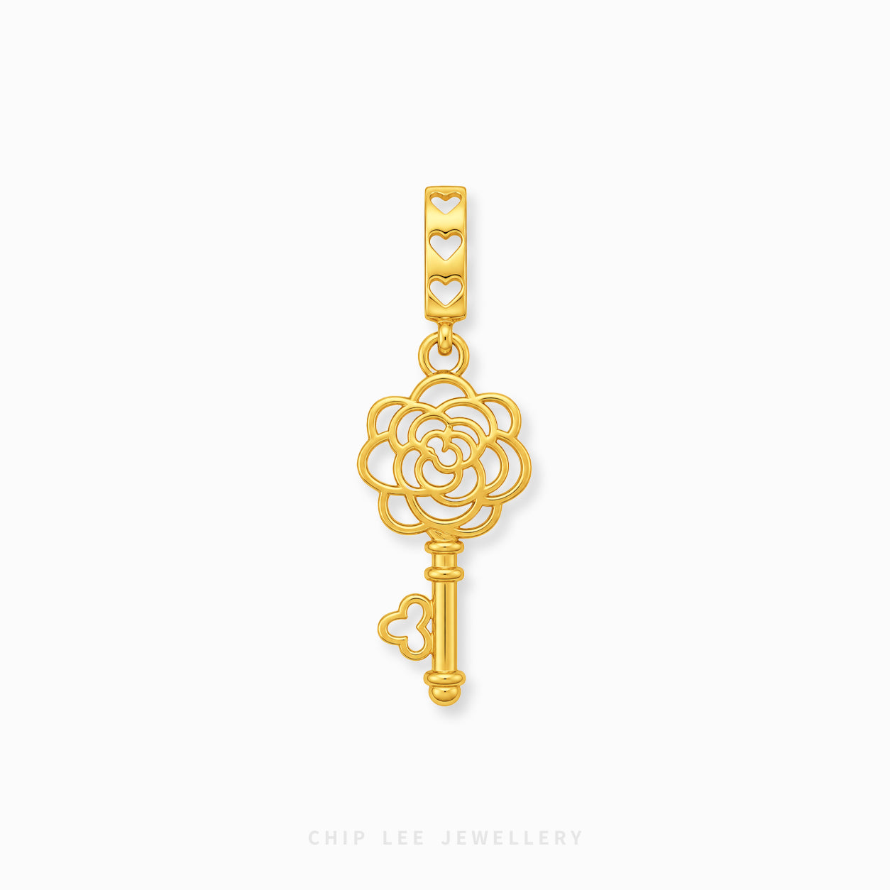 Rose Key Charm