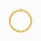 Luxury gold round box link bracelet featuring polished interlocking links with a sleek minimalist statement design.
