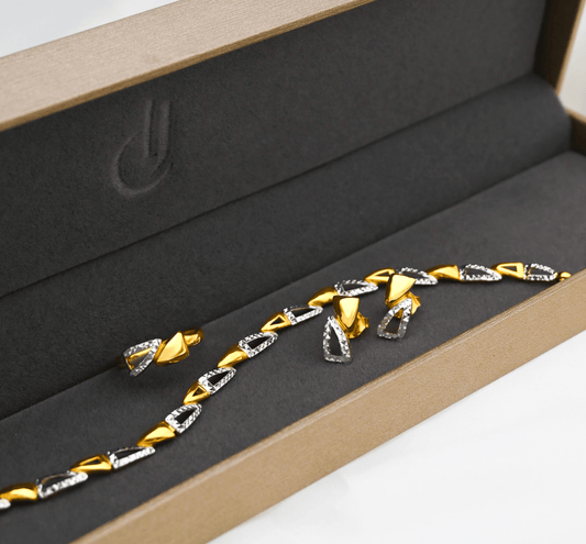 Duo Tone Triangle Bracelet - Chip Lee Jewellery
