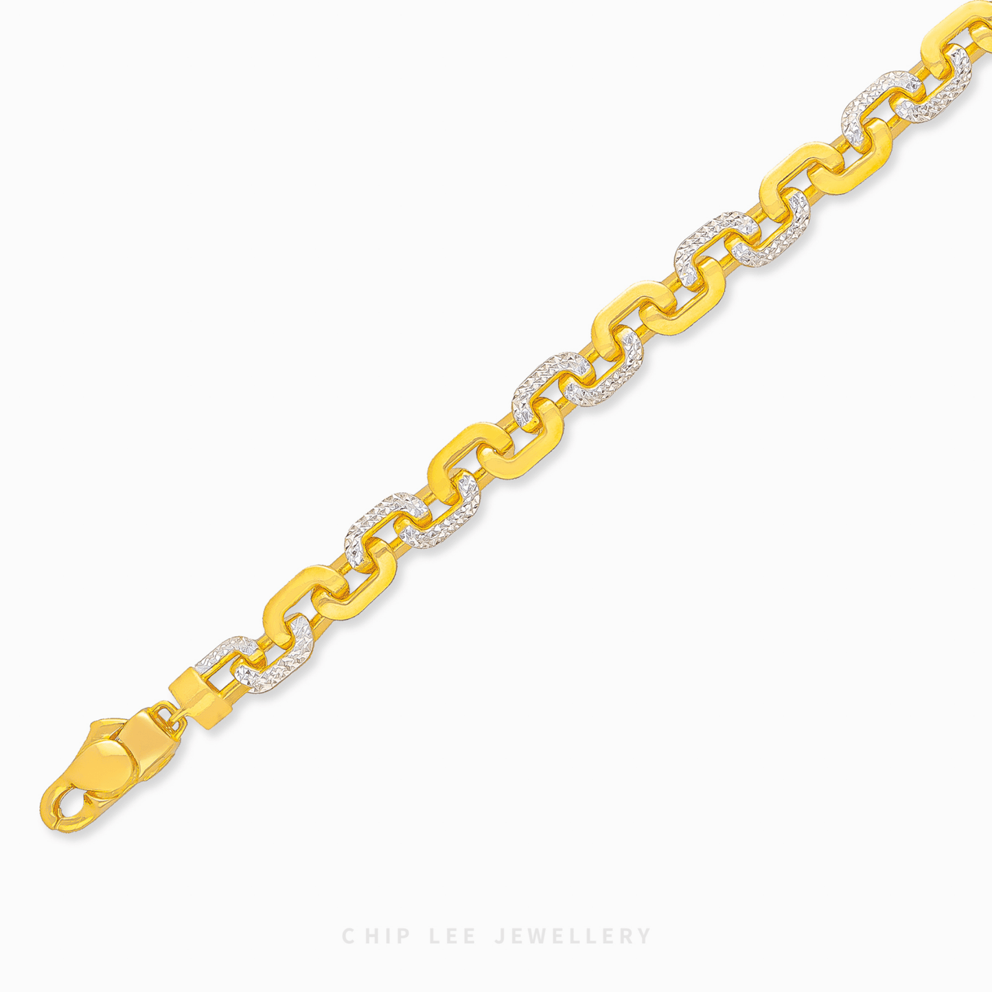 Duo Tone Stax Link Bracelet