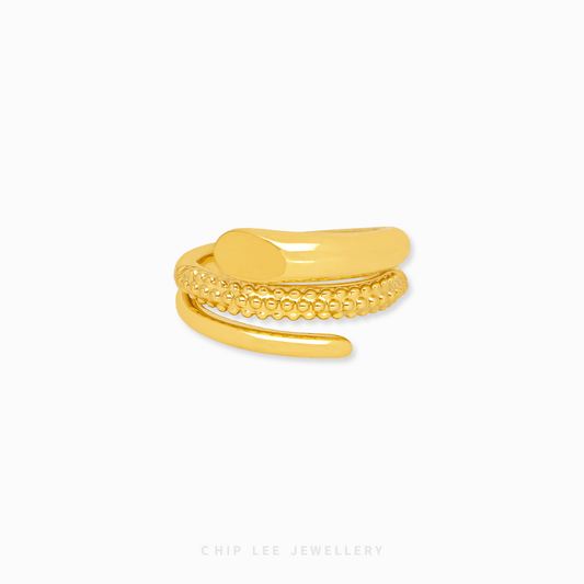 Chunky Coiled Swirl Ring