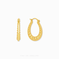 Textured Studded Hoop Earrings