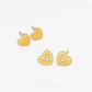 Textured Amor Stud Earrings