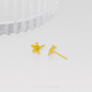 999 Pure Gold Floral Stud Earrings