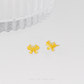 999 Pure Gold Butterfly Stud Earrings