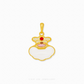 999 Pure Gold Dainty Cloud He Tian Jade Pendant
