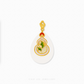 999 Pure Gold Hu Lu (葫芦) Gourd Teardrop He Tian Jade Pendant