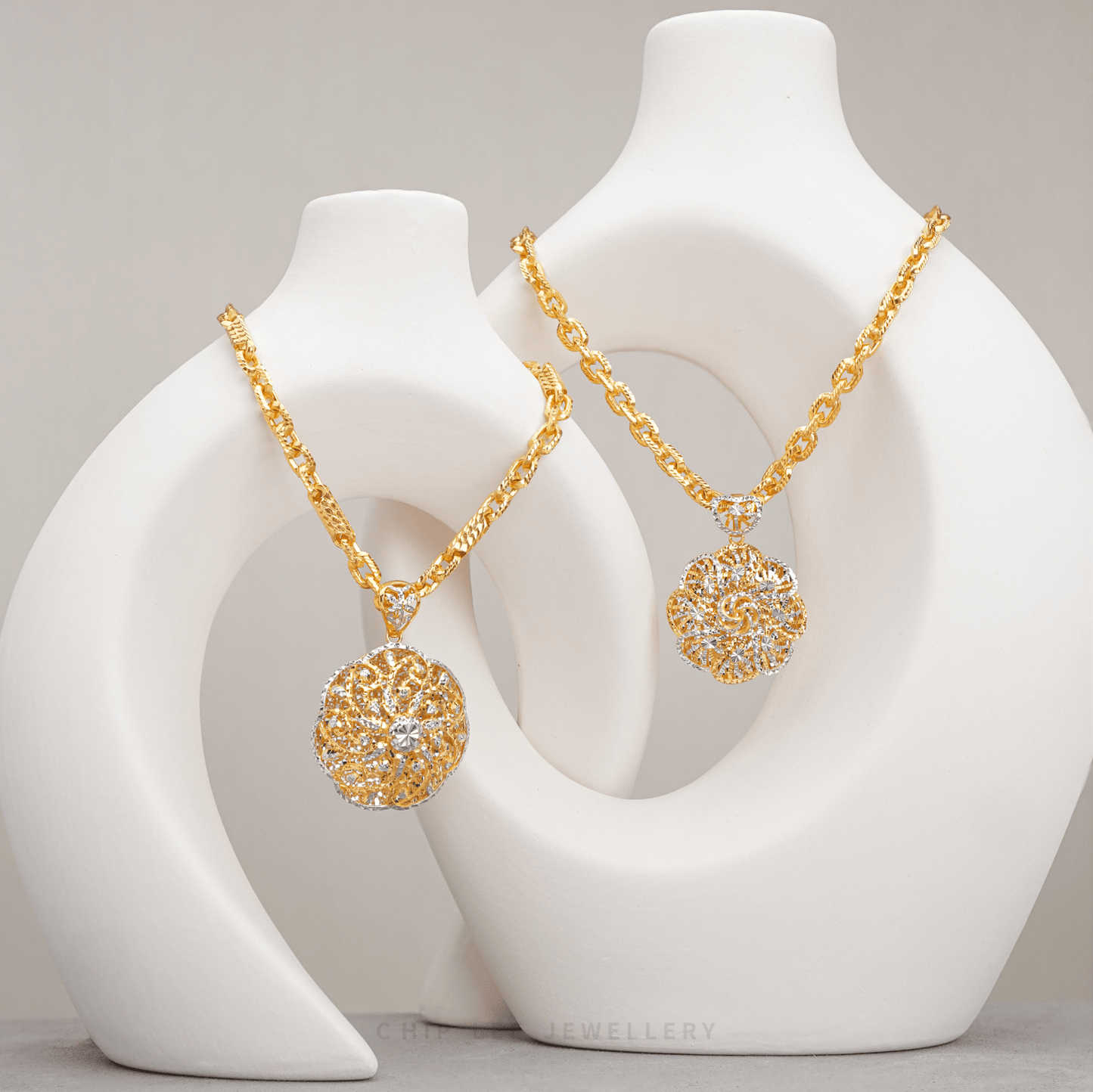 Duo Tone Flora Bloom Pendant