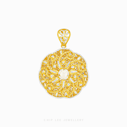 Duo Tone Flora Bloom Pendant