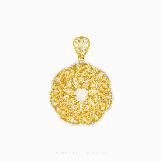 Duo Tone Flora Bloom Pendant