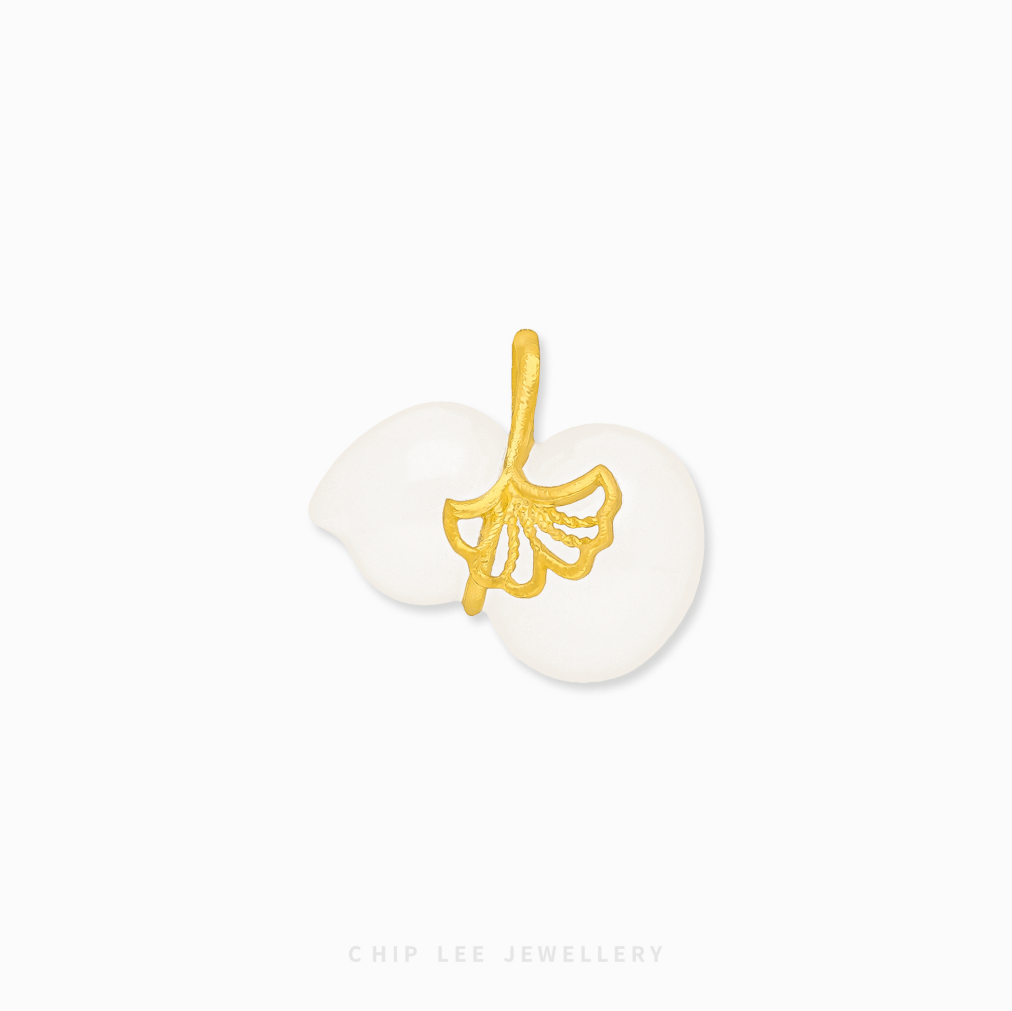 999 Pure Gold Hu Lu Gourd Pendant with He Tian Jade