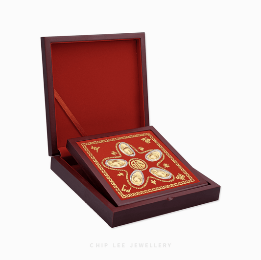 999 Pure Gold Five Blessings Ingots (五福临门) Collectables