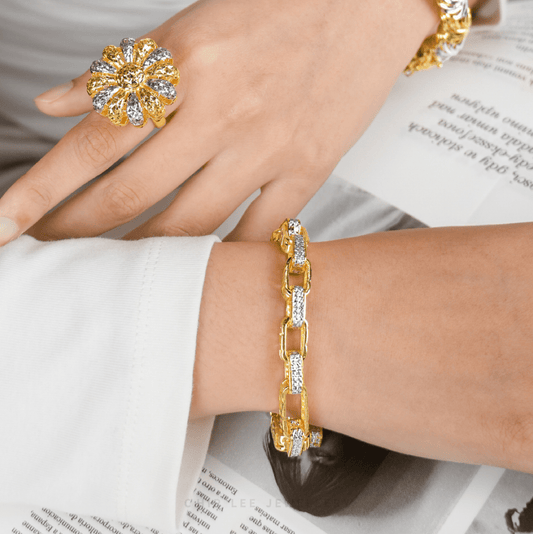 Duo Tone Paperclip Bracelet