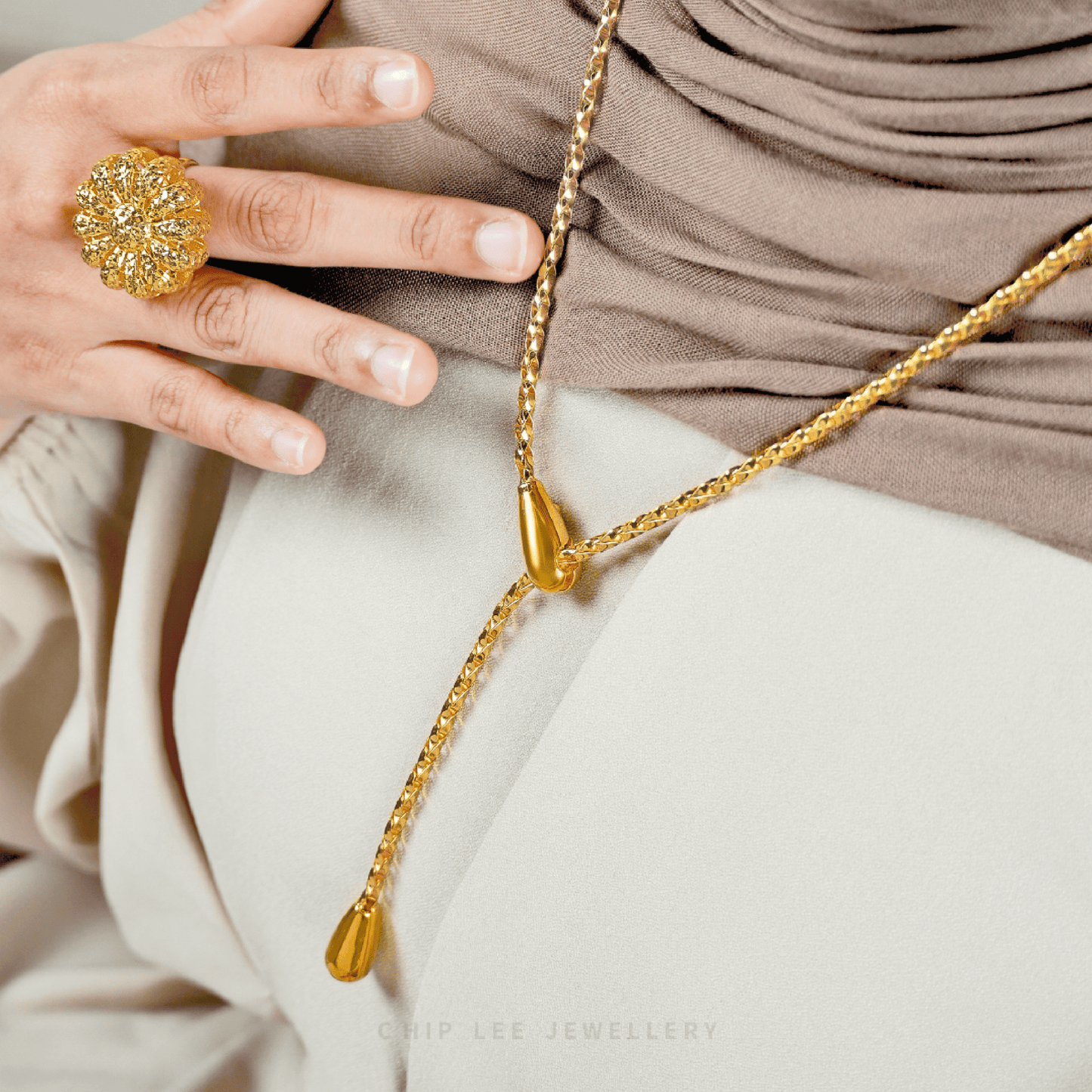 Spiga Lariat Necklace