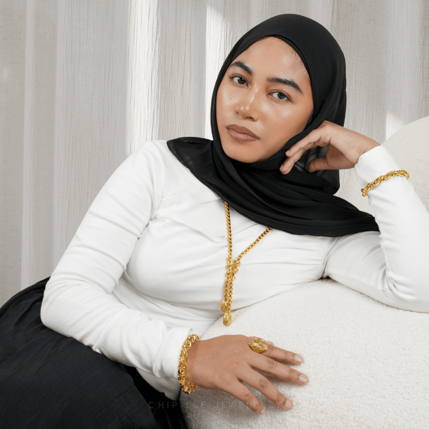 Venetian Cascade Lariat Necklace