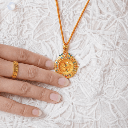 999 Pure Gold Lotus Bloom Necklace