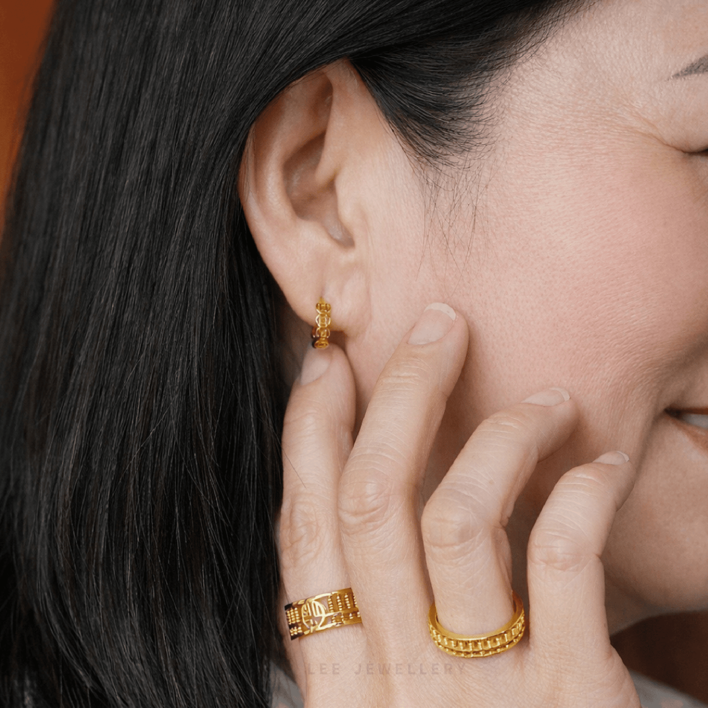 Prosperity Coin Hoop Earrings