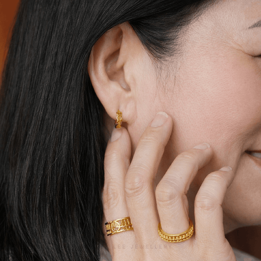 Prosperity Coin Hoop Earrings