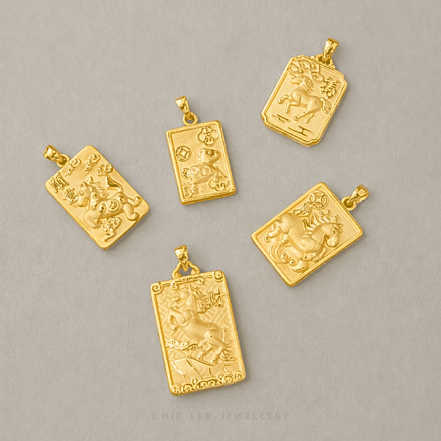 999 Pure Gold Prosperity Horse Pendant