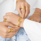Duo Tone Mesh Cuff Bangle