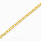 22k gold duo tone bar ball link chain bracelet
