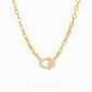 Duo Tone Toggle T-Bar Link Necklace