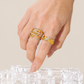 Duo Tone Crossover Ring