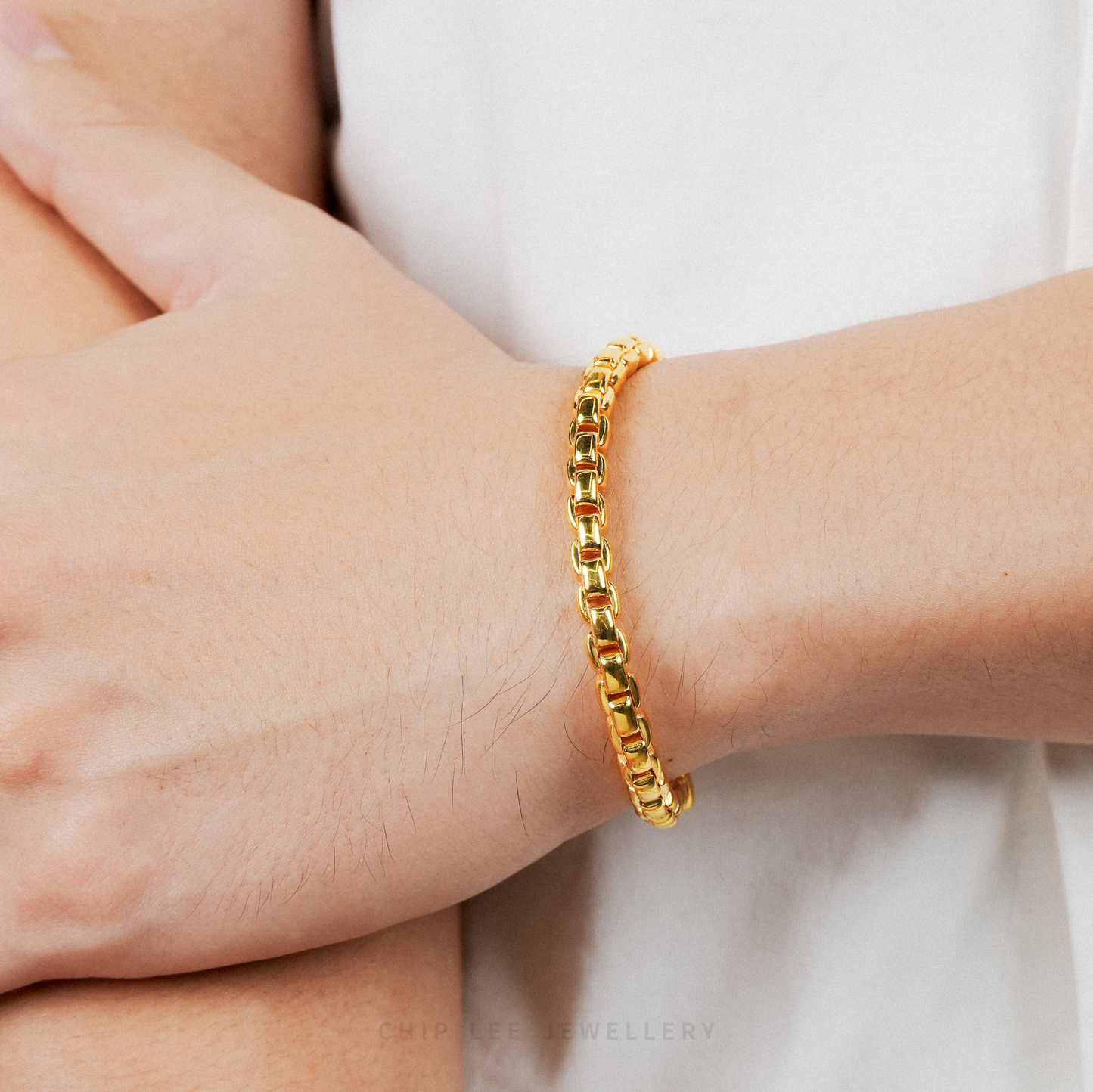 Round Box Link Bracelet