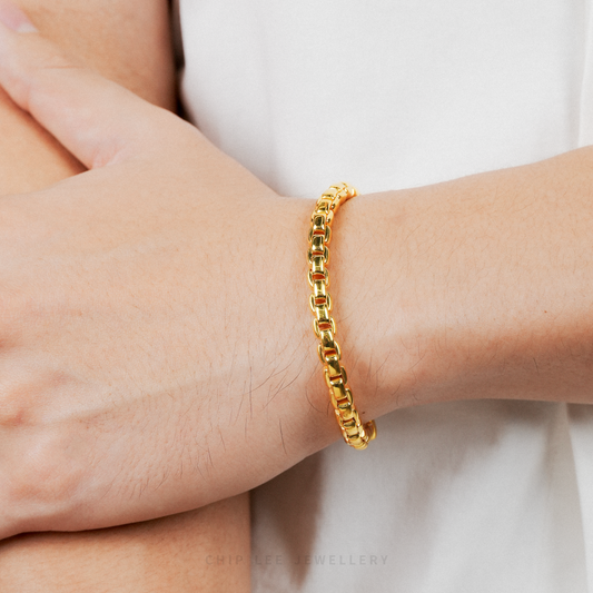 Round Box Link Bracelet